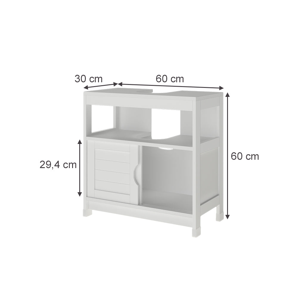 Vicco Mobile sottolavabo per bagno Bianco 60 x 60 cm