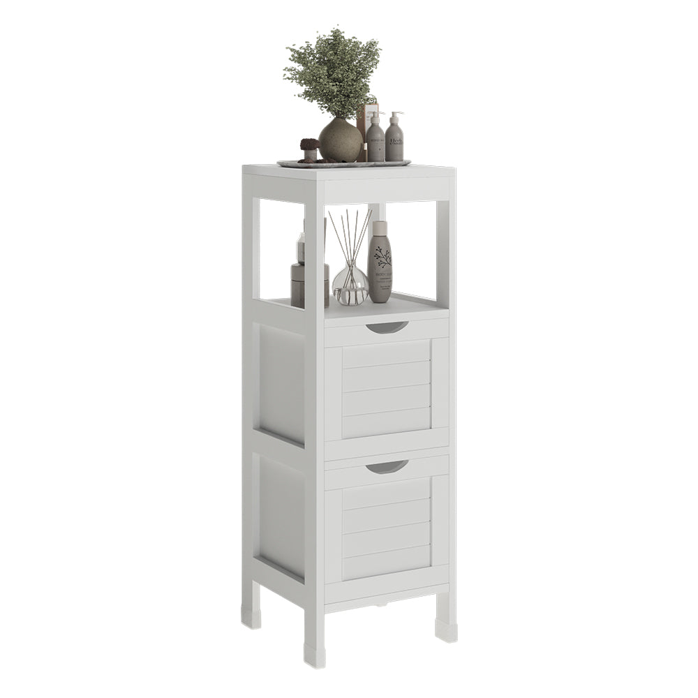 Vicco mobiletto bagno Bianco 30 x 89 cm con 2 cassetti