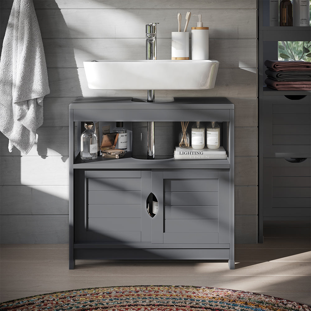 Vicco Mobile sottolavabo per bagno Grigio 60 x 60 cm