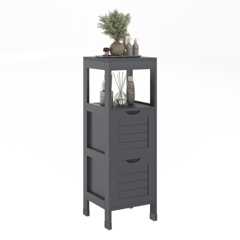 Vicco mobiletto bagno Grigio 30 x 89 cm con 2 cassetti