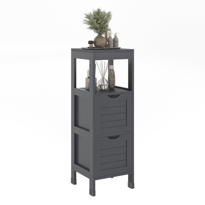 Vicco mobiletto bagno Grigio 30 x 89 cm con 2 cassetti