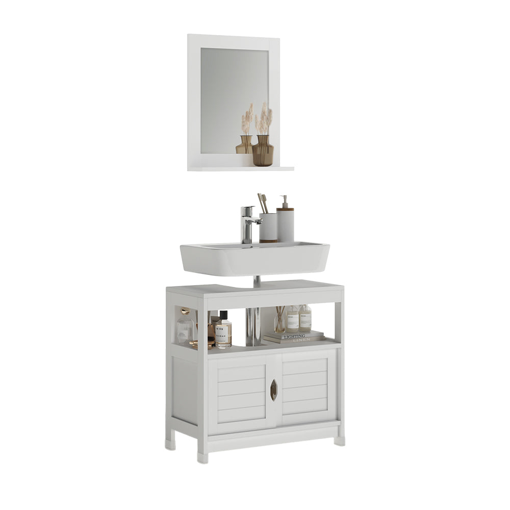 Vicco Set di mobili da bagno Bianco 2 parti