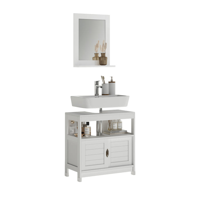 Vicco Set di mobili da bagno Bianco 2 parti