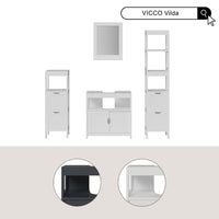 Vicco Set di mobili da bagno Bianco 2 parti