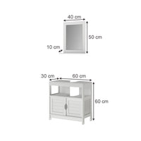 Vicco Set di mobili da bagno Bianco 2 parti