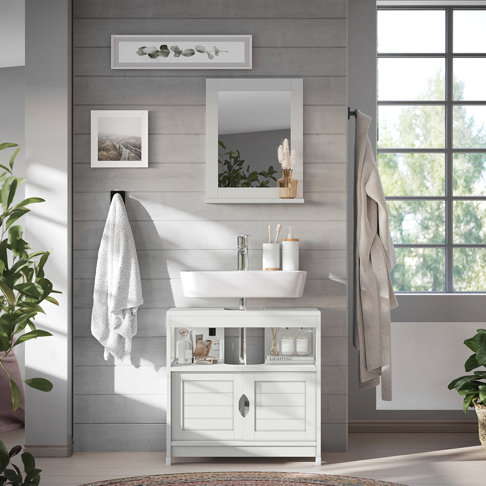 Vicco Set di mobili da bagno Bianco 2 parti