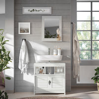 Vicco Set di mobili da bagno Bianco 2 parti