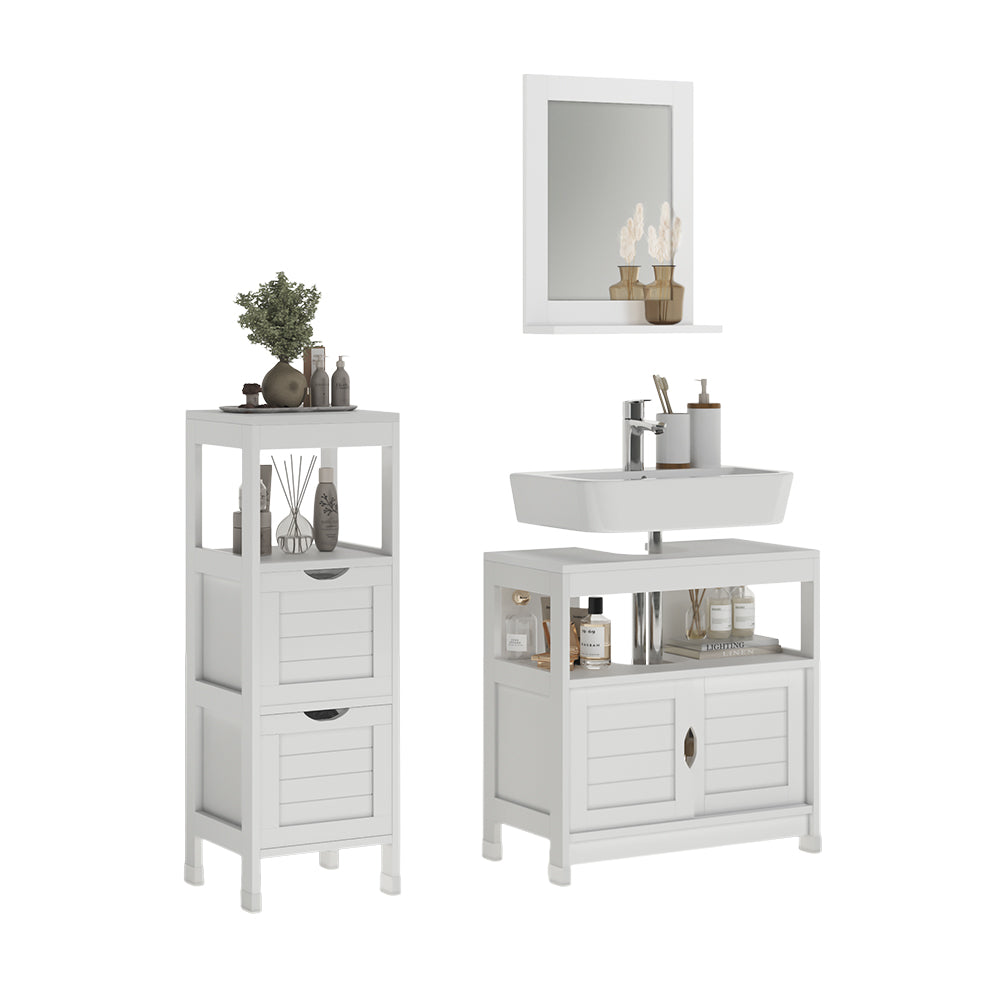 Vicco Set di mobili da bagno Bianco 3 parti