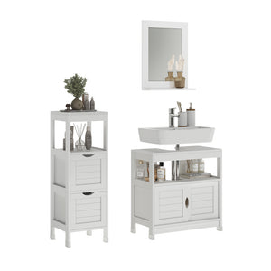 Vicco Set di mobili da bagno Bianco 3 parti