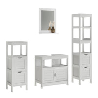 Vicco Set di mobili da bagno Bianco 4 parti