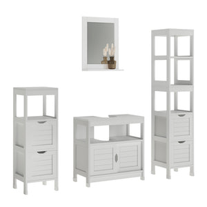 Vicco Set di mobili da bagno Bianco 4 parti