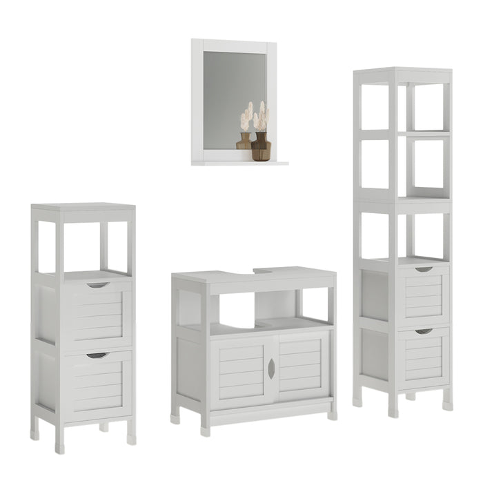 Vicco Set di mobili da bagno Bianco 4 parti