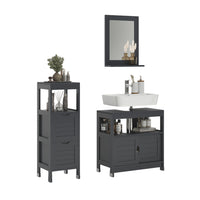 Vicco Set di mobili da bagno Grigio 3 parti