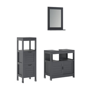 Vicco Set di mobili da bagno Grigio 3 parti