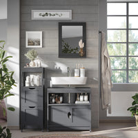 Vicco Set di mobili da bagno Grigio 3 parti