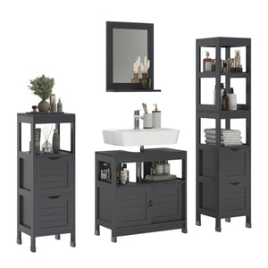 Vicco Set di mobili da bagno Grigio 4 parti