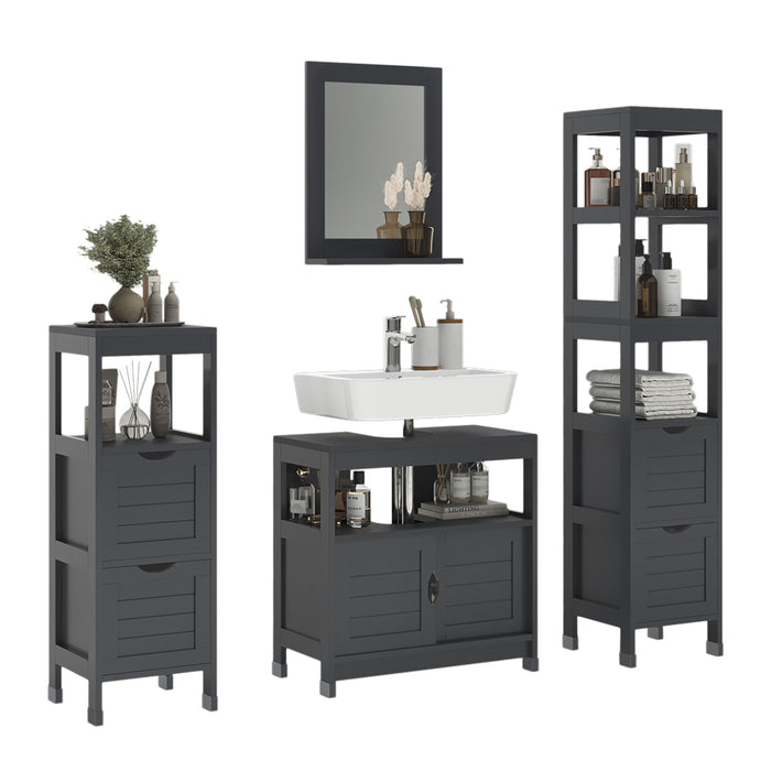 Vicco Set di mobili da bagno Grigio 4 parti