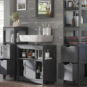 Vicco Set di mobili da bagno Grigio 4 parti