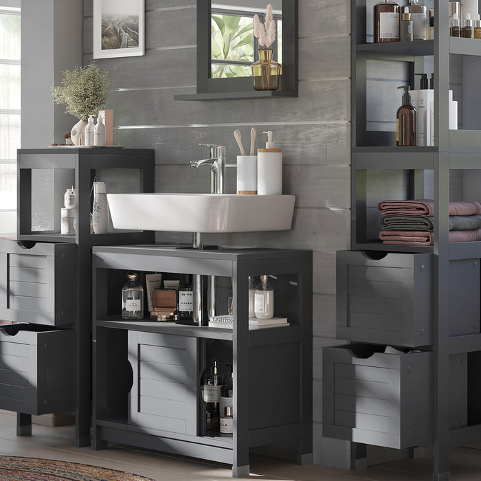 Vicco Set di mobili da bagno Grigio 4 parti