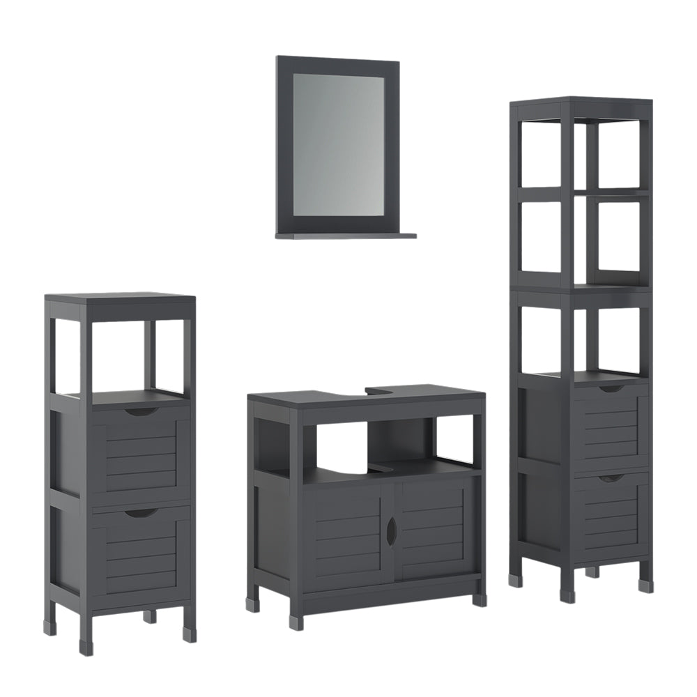 Vicco Set di mobili da bagno Grigio 4 parti