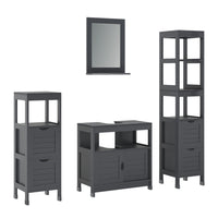 Vicco Set di mobili da bagno Grigio 4 parti