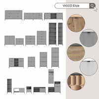 Vicco Mobile da bagno Quercia vichinga 40 x 65 cm con una porta