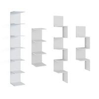 Vicco Scaffale a muro per la camera dei bambini Bianco 30 x 190 cm Con 6 scomparti aperti