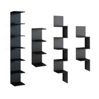 Vicco Libreria angolare da terra Nero 28 x 175.4 cm Set di 2