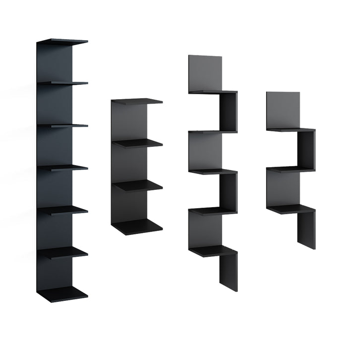 Vicco Libreria angolare da terra Nero 28 x 175.4 cm Set di 2