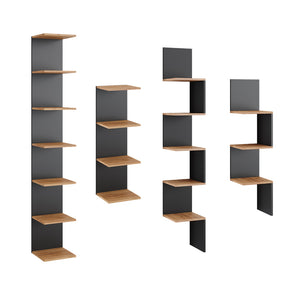 Vicco Libreria angolare da terra Antracite 28 x 116.4 cm Set di 2