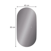 Vicco Specchio bagno Vetro 40 x 80 cm con retroilluminazione