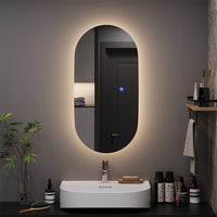 Vicco Specchio bagno Vetro 40 x 80 cm con retroilluminazione