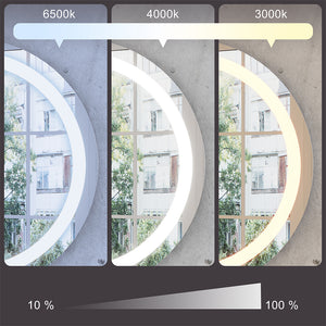 Vicco Specchio bagno Vetro 40 x 80 cm con illuminazione frontale