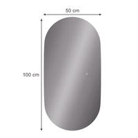 Vicco Specchio bagno Vetro 50 x 100 cm con retroilluminazione