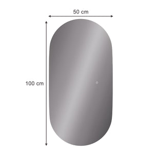 Vicco Specchio bagno Vetro 50 x 100 cm con retroilluminazione