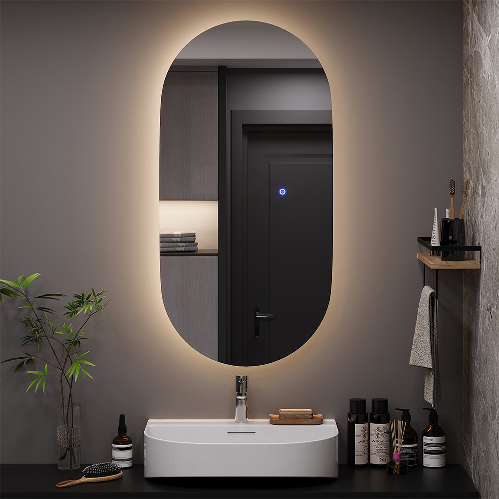 Vicco Specchio bagno Vetro 50 x 100 cm con retroilluminazione