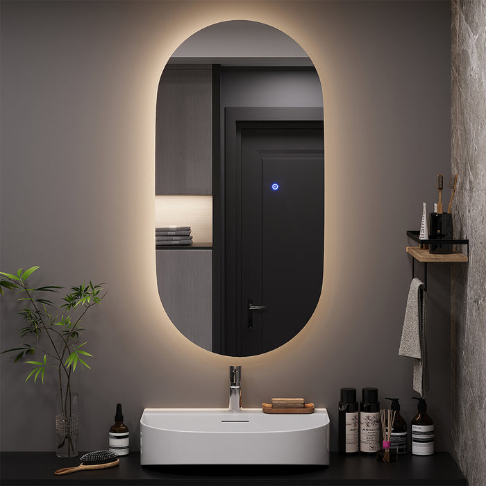 Vicco Specchio bagno Vetro 50 x 100 cm con retroilluminazione