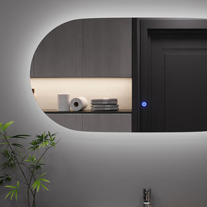 Vicco Specchio bagno Vetro 50 x 100 cm con retroilluminazione