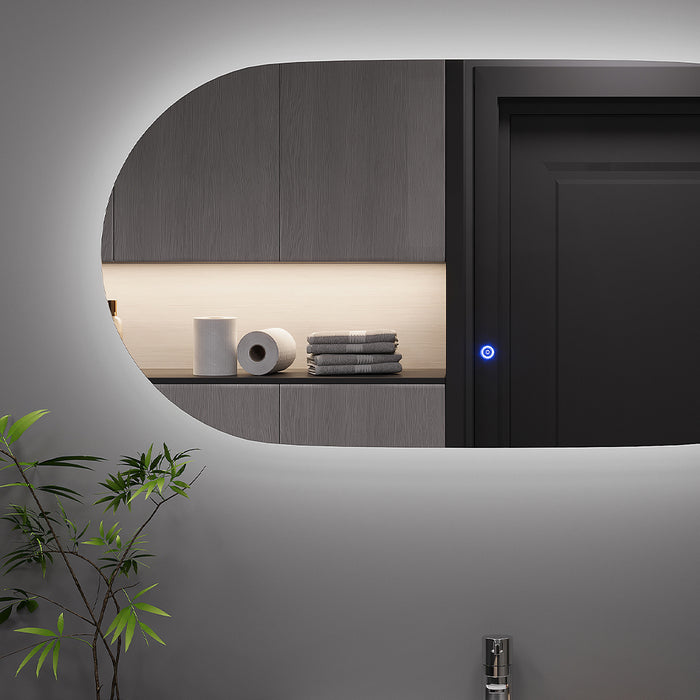 Vicco Specchio bagno Vetro 50 x 100 cm con retroilluminazione