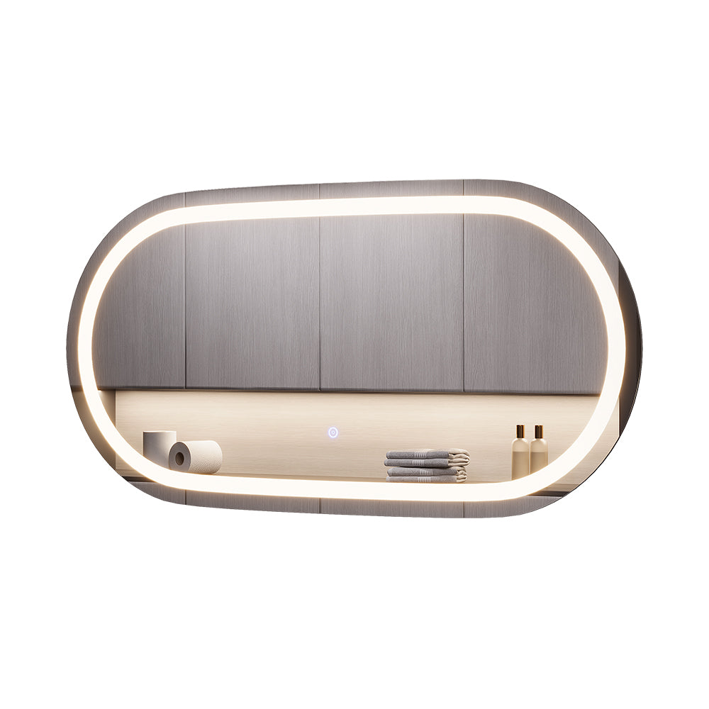 Vicco Specchio bagno Vetro 50 x 100 cm con illuminazione frontale