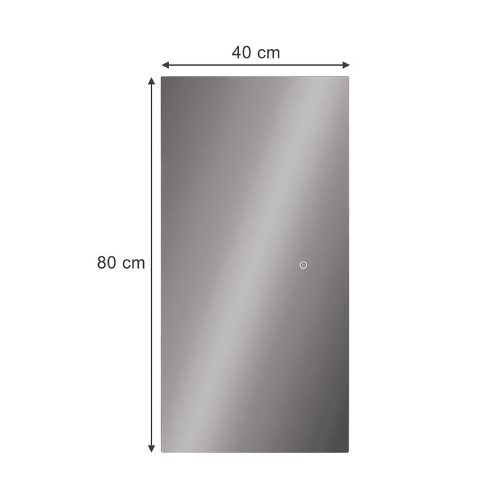 Vicco Specchio bagno Vetro 40 x 80 cm con retroilluminazione