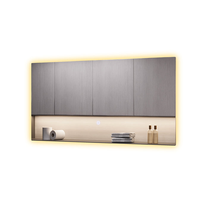 Vicco Specchio bagno Vetro 40 x 80 cm con retroilluminazione