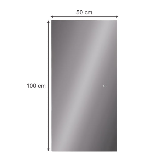 Vicco Specchio bagno Vetro 50 x 100 cm con retroilluminazione