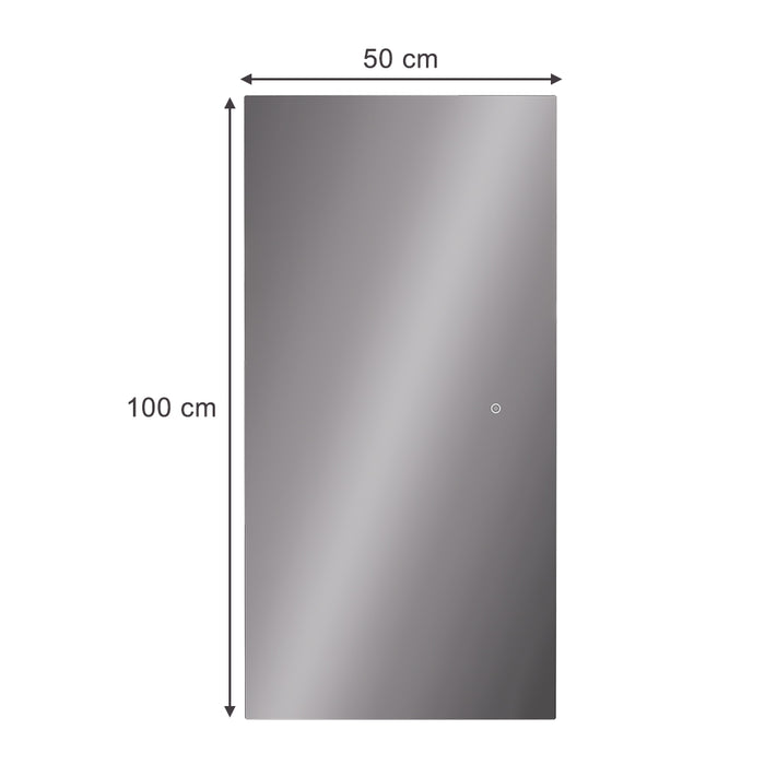 Vicco Specchio bagno Vetro 50 x 100 cm con retroilluminazione
