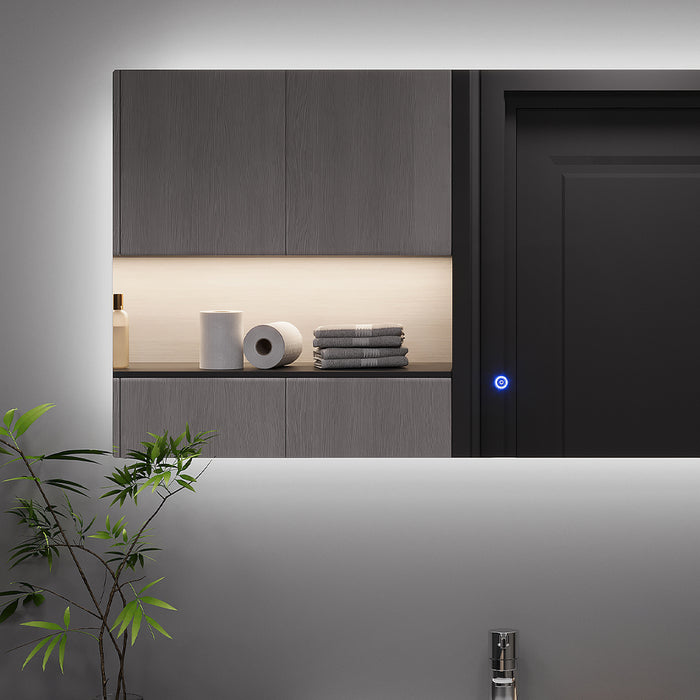 Vicco Specchio bagno Vetro 50 x 100 cm con retroilluminazione