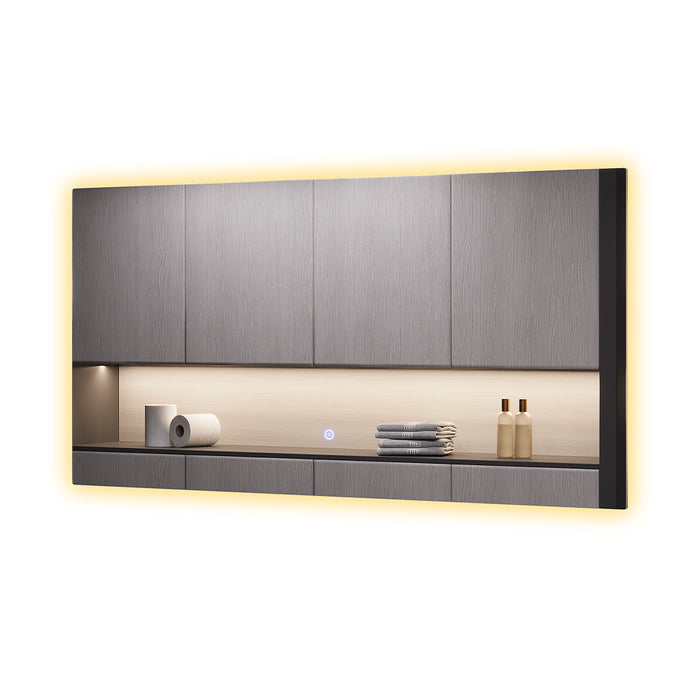 Vicco Specchio bagno Vetro 50 x 100 cm con retroilluminazione