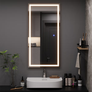 Vicco Specchio bagno Vetro 50 x 100 cm con illuminazione frontale