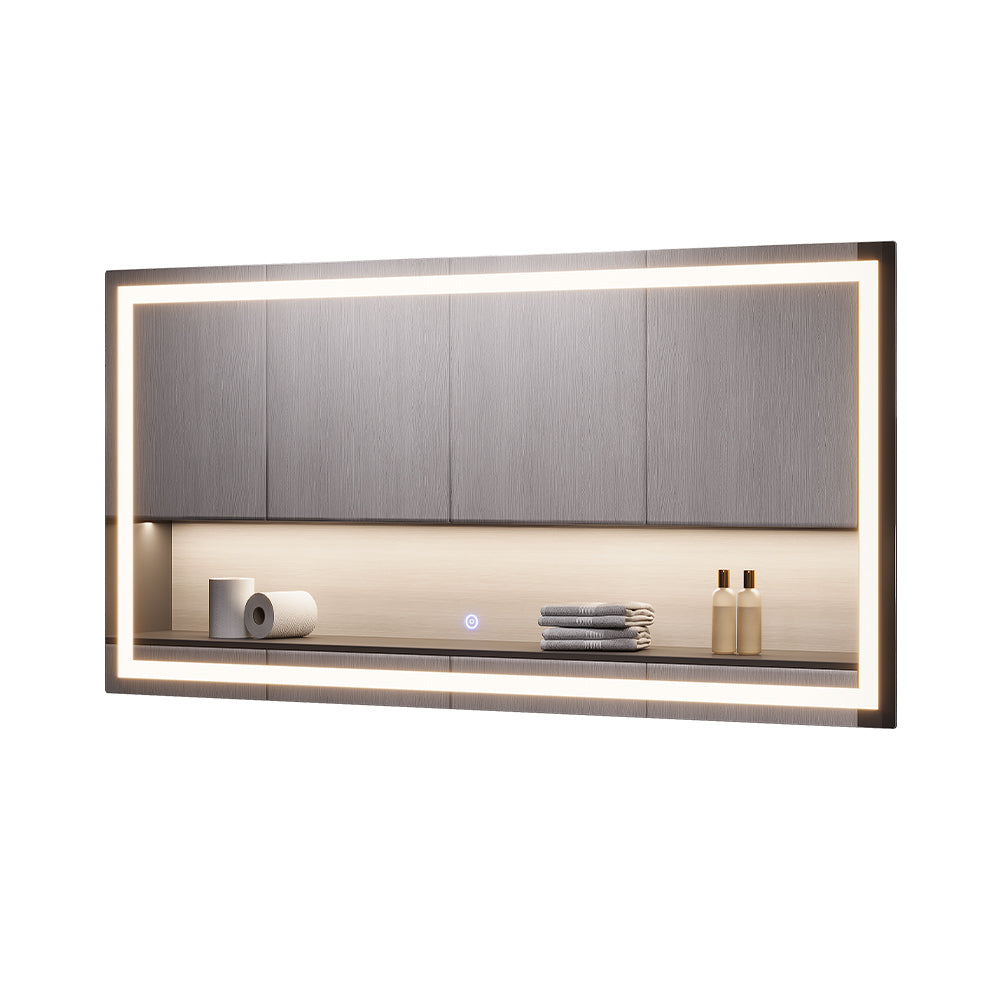 Vicco Specchio bagno Vetro 50 x 100 cm con illuminazione frontale