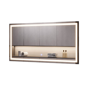 Vicco Specchio bagno Vetro 50 x 100 cm con illuminazione frontale