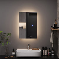 Vicco Specchio bagno Vetro 40 x 60 cm con retroilluminazione